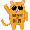 Ballon d'anniversaire XL Cool Cat (rempli d'hélium) 