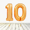 Ballon XL doré numéro 10 (rempli d'hélium) 
