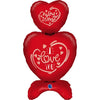 XL I Love you - ballon coeur toi et moi (à gonfler avec de l'air)