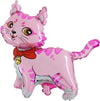 Ballon XL Chat Rose (rempli d'hélium) 