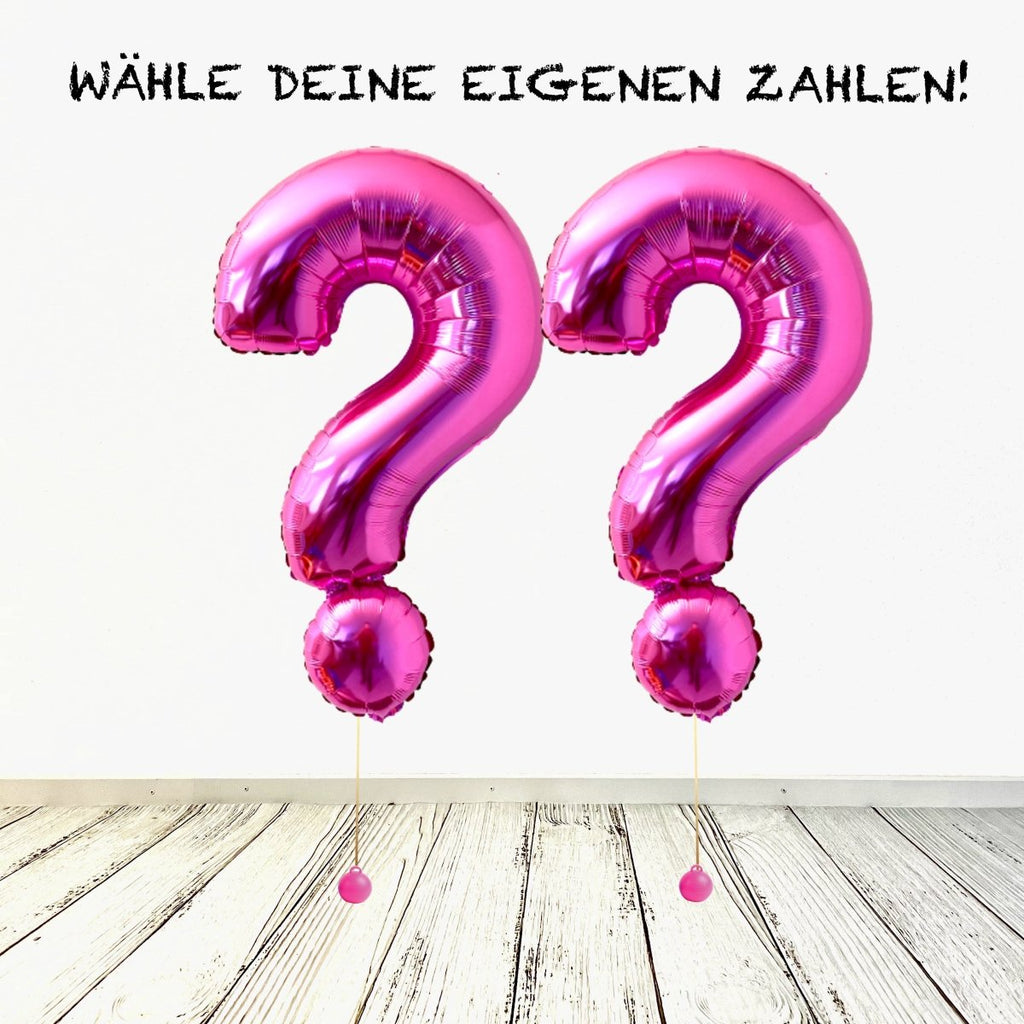 XL Pink Wunschzahlen Ballon (mit Helium gefüllt) - Wunschzahlen Ballon Pink