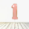 Ballon XL Rose Gold Numbers 1 (rempli d'hélium) 