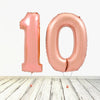 Ballon numéro 10 XL en or rose (rempli d'hélium) 