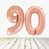 Ballon numéro 90 XL en or rose (rempli d'hélium) 