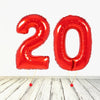 Ballon XL rouge numéro 20 (rempli d'hélium) 