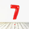 Ballon XL rouge numéro 7 (rempli d'hélium) 