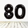 Ballon XL Chiffres Noirs 80 (Rempli d'Hélium) 