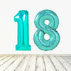 Ballon XL Tiffany Numbers 18 (rempli d'hélium) 