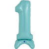 Ballon numéro XL bleu pastel 1 à monter (sans hélium) 