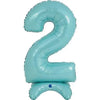 Ballon numéro XL Bleu Pastel 2 à monter (sans hélium) 