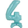 Ballon numéro XL bleu pastel 4 à monter (sans hélium) 