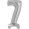 Ballon numéro XL argenté 7 à monter (sans hélium) 