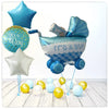 Bouquet de ballons XXL It's a Boy Buggy (rempli d'hélium) 