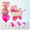 XXL It's a Girl Buggy Balloon Bouquet (rempli d'hélium) 