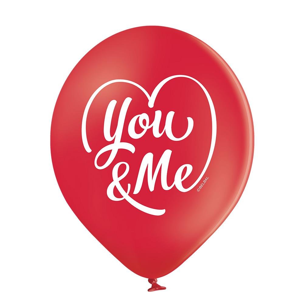 You and me Ballon - Latex bedruckt