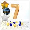 Numéros ballon anniversaire or 7 bouquet (rempli d'hélium) 
