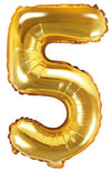 Chiffres ballon or 5 