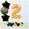 Chiffres Ballon Joyeux Anniversaire or 2 bouquet (rempli d'hélium) 