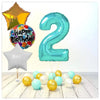 Numéro Ballon Joyeux Anniversaire Tiffany 2 Bouquet (Rempli d'Hélium) 