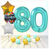 Numéro Ballon Joyeux Anniversaire Tiffany 80 Bouquet (Rempli d'Hélium) 