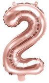 Ballon chiffre or rose 2 