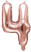 Ballon chiffre or rose 4 