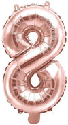 Ballon chiffre or rose 8 