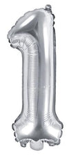 Ballon chiffre argent 1 