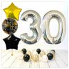 Numéros Ballon Anniversaire Sauvage Holographique Argent 30 Bouquet (Rempli d'Hélium) 