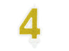 Bougie chiffre or 4 