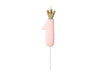 Bougie chiffre rose avec couronne 1 