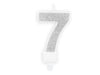Bougie chiffre argent 7 