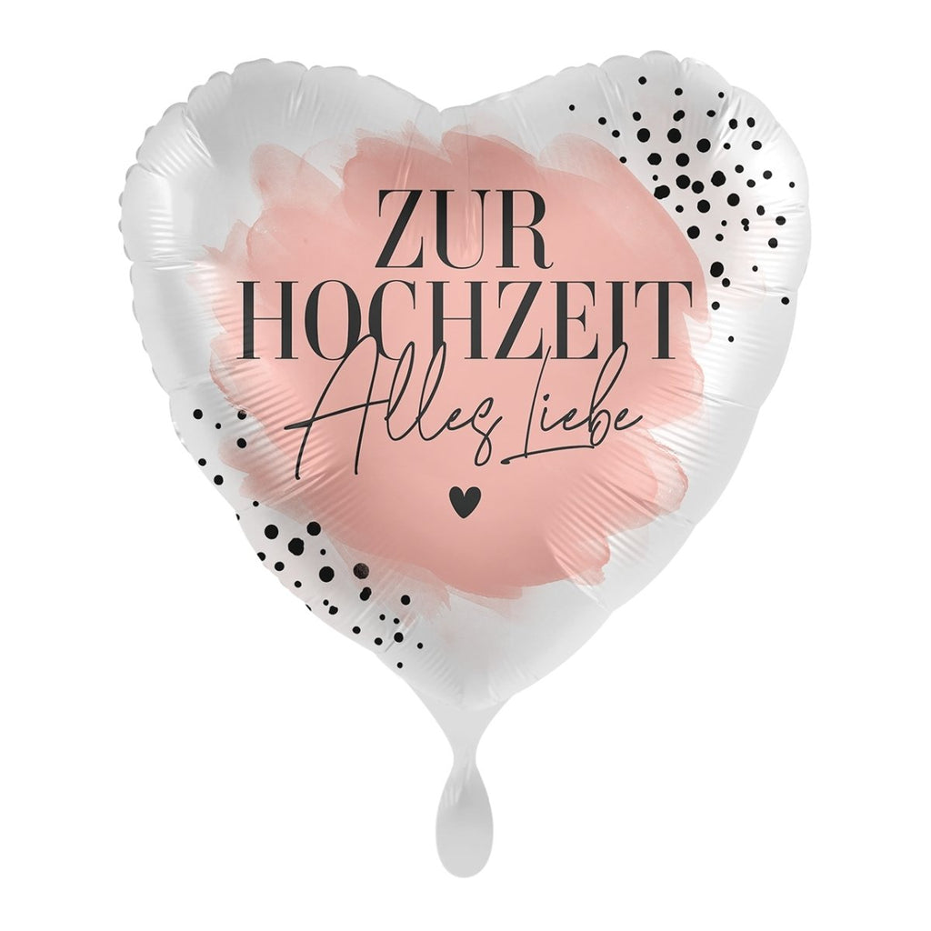 Zur Hochzeit Ballon (mit Helium gefüllt) - Herz Ballon helium